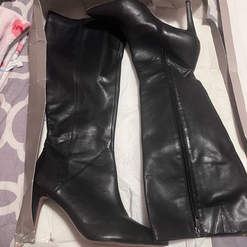 Franco Sarto Black Heeled Boots